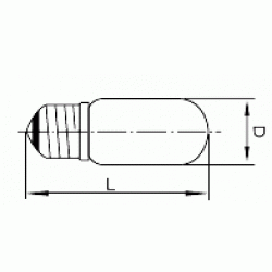 Лампа Ц 60-8 (цоколь - B15d, Е14)