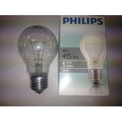 Лампа накаливания Филипс 220-40 прозр, A55 Philips 40w