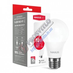 Светодиодная лампа Maxus A60 10W 4100K 220V E27 (1-LED-562-01)